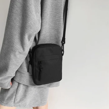 Мужские сумки-мессенджеры, повседневная парусиновая маленькая сумка через плечо на молнии, простая маленькая сумка через плечо, мужская сумка