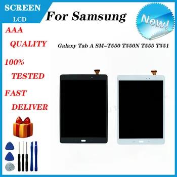 Для Samsung Galaxy Tab A SM-T550 T550N T555 T551 ЖК-дисплей с Сенсорным экраном Дигитайзер В Сборе Замена