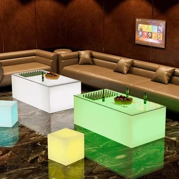 Индивидуальный КТВ светящийся журнальный столик для бара, коробка для ночного клуба, подставка для карт, барный клуб, прямоугольная подставка для барных карт со слотом для льда.