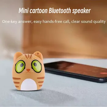 Мини Bluetooth Динамик Портативный Мультяшный Сабвуфер с милым домашним животным, Звуковая коробка, Уличный Милый Подвесной Беспроводной Bluetooth-плеер для Селфи