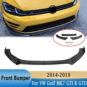 Для VW Golf MK7 MK7.5 GTI R GTD (не для 7/7,5) 2014-2019 Передний Нижний бампер, Спойлер, Сплиттер, диффузор, защитная крышка