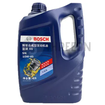 BOSCH 10W40 Super X6 Синтетическое моторное масло 4L SN Смазка Для легковых автомобилей