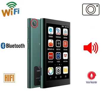 Камера MP4-плеер Bluetooth WiFi Android 128 ГБ Сенсорный экран Hi-Fi Мини MP4 Видео музыкальный портативный плеер TF карта с динамиком FM