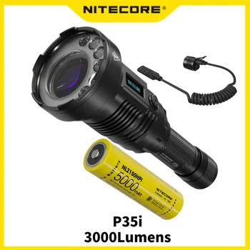 Фонарик NITECORE P35i LEP CREE XP-G3 LED 3000 Люмен, перезаряжаемый, включает аккумулятор NL2150HPi + дистанционный переключатель RSW2i и OLED-дисплей