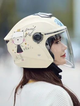 Сертифицированный 3C шлем для электромобиля Four seasons, женская мотоциклетная зимняя кепка four seasons, универсальная головка, серый новый стиль