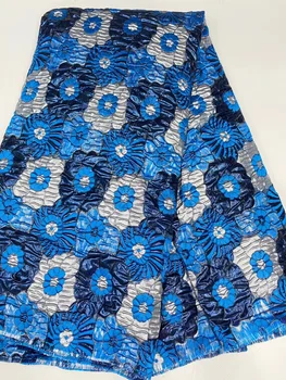 Африканская кружевная ткань мода 2022 высококачественная организация Нигерийское парчовое кружево французский тюль кружевной материал D4158