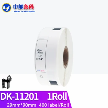 1 Рулон Совместимой этикетки DK-11201 29 мм * 90 мм Высечки для Белой бумаги принтера Brother DK11201 DK-1201