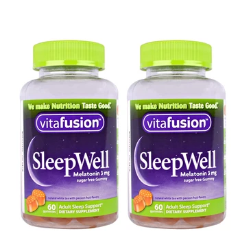1 бутылка American Vitafusion Мелатониновые Жевательные Резинки 60 капсул SleepWell Melanin Дольше Сохраняют Сон В Ночное Время, Снотворное Для Здоровья и хорошего Самочувствия