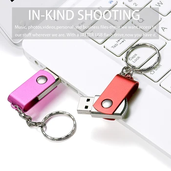 Вращающиеся на 360 ° Флешки 64 ГБ Фиолетовый Металлический USB Флэш-накопитель 32 ГБ Бесплатный Пользовательский ЛОГОТИП Memory Stick 16 ГБ Подарочный Брелок U Диск 8 ГБ