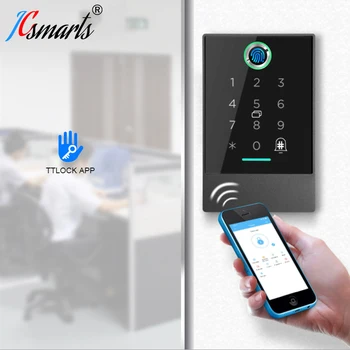 Беспроводной WiFi Смартфон Bluetooth TTlock App Control RFID-карта, система контроля доступа к двери Со считывателем отпечатков пальцев