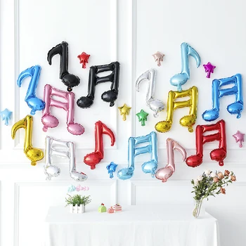 4шт 45 см Красочные Музыкальные Однотонные воздушные шары для вечеринки, Праздничные заметки на день Рождения, Воздушные шары из алюминиевой фольги, Принадлежности для вечеринок