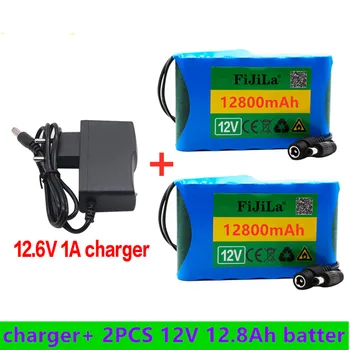 12V akku 12,8 Ah 18650 Wiederaufladbare Lithium-Ionen akku kapazität DC 12V 12800mAh CCTV Cam monitor + ladegerät
