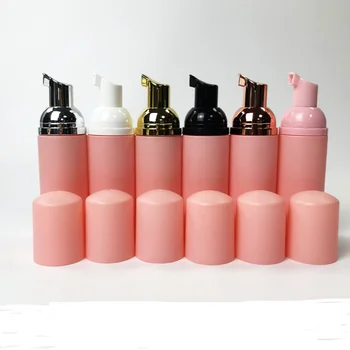 12x60 мл мини-Розовых Пластиковых Пенообразователей-Насосов Многоразового Использования, Пустая Бутылка Шампуня Для Наращивания Ресниц, Очищающее Средство для Наращивания Ресниц