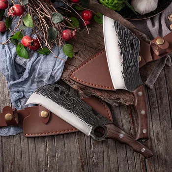 Кованый Обвалочный Нож Мясницкий Нож Из Нержавеющей Стали Походный Нож Для Разделки мяса Кулинарный Резак для Нарезки