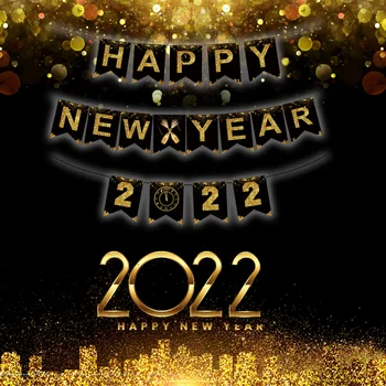 2022 Счастливого Нового Года, Украшение Для Дома, Баннер С Воздушным Шаром, Праздничная Вечеринка, Новогодние Украшения, Принадлежности Для Вечеринки, Фон