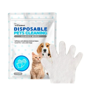 Многофункциональные перчатки для ухода за домашними животными, влажные салфетки, универсальные салфетки для чистки домашних животных