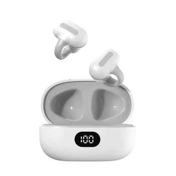 Bluetooth-Наушники с костной Проводимостью, Hi-Fi Стерео Зажим Для Ушей, Вкладыши, Спортивные Беспроводные Наушники, Мини-Гарнитура с Шумоподавлением