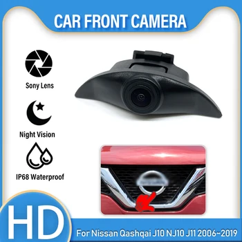 Автомобильная Решетчатая Камера с Логотипом Спереди Для Nissan Qashqai J10 NJ10 J11 2006 ~ 2017 2018 2019 Full HD CCD Без обратной Задней Парковочной камеры