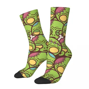Милые Зеленые Мужские Носки Happy с Рисунком Зомби в стиле Ретро в стиле Зомби Харадзюку, Подарочный Носок Crazy Crew С Принтом