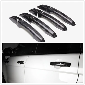 Накладка крышки боковой дверной ручки Из сухого Углеродного волокна Для land Range Rover Evoque Наклеивается