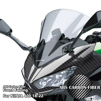 Обтекатель передней фары для Kawasaki Ninja 400, Цвет углеродного волокна для Kawasaki Ninja 400 2018-2023, Аксессуары для обтекателя ABS