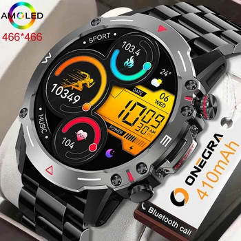 Военные Часы Для Мужчин IP68 Водонепроницаемый 410 мАч 7 дней Автономной работы AMOLED Smartwatch Открытый Фитнес Смарт-Часы 1.43 