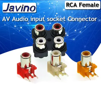 5шт 1/4 отверстия RCA Женский Стерео аудиоразъем AV Аудиовход Разъем Lotus row Интерфейс усилителя Сигнальное подключение