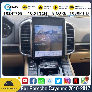 Android Автомобильный Радиоприемник Для Porsche Cayenne 2010-2017 Qualcomm 665 Аудио Стерео 10,4 Дюймовый Мультимедийный плеер GPS Навигация Carplay