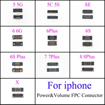 На материнской плате Разъем питания и громкости FPC Порт Док-станции Для iPhone 5 5G SE 5S 5C 6 6G 6P 6S 6SP 7 7Plus 8 8Plus X