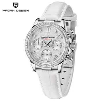 Дизайнерские часы PAGANI для женщин, роскошные кварцевые часы с бриллиантами, модные многофункциональные водонепроницаемые часы из сапфирового стекла, идеальный подарок