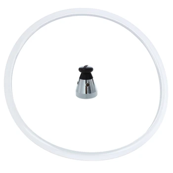 1 шт Металлический пластиковый клапан для скороварки и 1 шт Резиновая прокладка для скороварки Внутренним диаметром 24 см, Уплотнительное кольцо