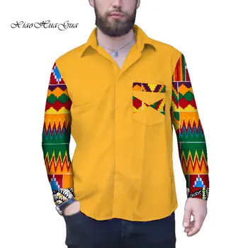 африканские рубашки для мужчин, Летняя Африканская Мужская Короткая Рубашка с Панелями, мужская африканская рубашка, настраиваемая африканская мужская одежда WYN965