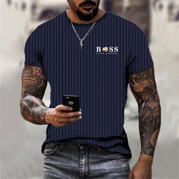 Летняя футболка 2023, мужская Новая модная футболка, Простая однотонная футболка Унисекс с 3D принтом, Свободная Повседневная футболка с коротким рукавом