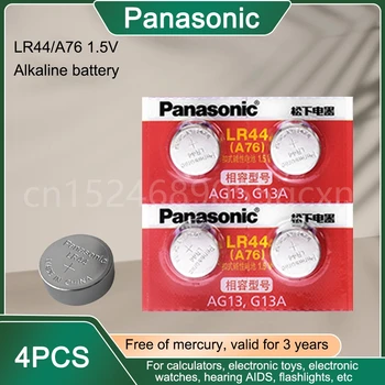 4ШТ Panasonic A76 LR44 AG13 357 SR1154 SR44 LR 44 1,5 В Щелочные Батарейки Для Часов Калькулятор Игрушка Пульт Дистанционного Управления Кнопка Монета Ячейка