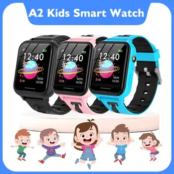 Детские Смарт-часы A2, часы-телефон, Часы с HD-звонком, будильник, Музыкальный Видеоплеер, Детский телефон, Умные часы, трекер для мальчиков, подарок для девочек