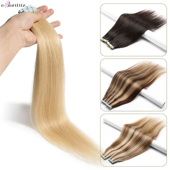 Лента S-noilite Для наращивания человеческих волос 2,5 г/шт. Прямой клей для наращивания настоящих волос, человеческие волосы, Бесшовные Невидимые двойные стороны