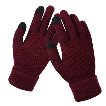 Зимние лыжные перчатки для сноуборда, нескользящие флисовые перчатки с сенсорным экраном, теплые зимние перчатки унисекс
