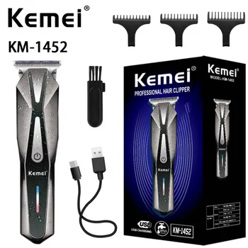 Доступен легкий Портативный индикатор для стрижки волос Kemei Km-1452 Usb-зарядка Быстрая Зарядка Ipx5 Hiar Clipper