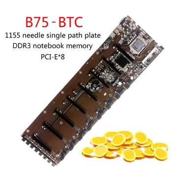 H05B Новая Материнская плата для майнинга BTC B75-BTC 8PCI-E для настольных компьютеров B75 LGA 1155 DDR3 16G SATA3 USB3.0 BTC