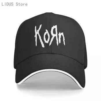 Korn Metal Rock Band Графический Логотип Бейсболки в стиле Хип-Хоп, Мужская Шляпа для Папы, Летняя Мода, Korn Rock Fan Hat Snapback Gorras Hombre