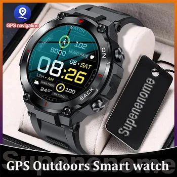 Новые смарт-часы с GPS позиционированием, военные, для спорта на открытом воздухе, фитнеса, сверхдолгого ожидания, умные часы Man 5ATM для плавания, мужские часы для Xiaomi