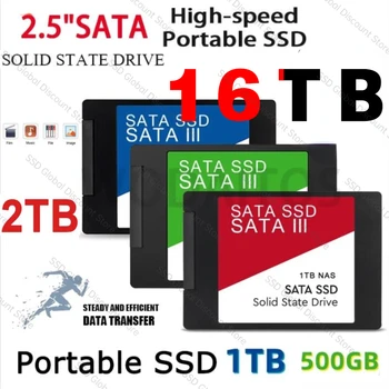 2023 Новая Горячая Распродажа 100% ssd sata 1 ТБ 4 ТБ Оригинальный Портативный SSD 500 ГБ SATAIII hdd SSD 2 ТБ Твердотельный жесткий диск 2,5 для Ноутбука ps5