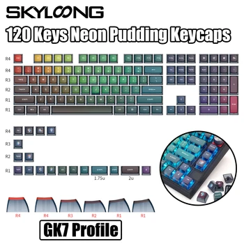 Механическая клавиатура Skyloong Neon Pudding Keycaps GK7 Profile PBT RGB Key Cap 120 Клавиш Cherry mx Style Подходит для GK75 GK61 GK980