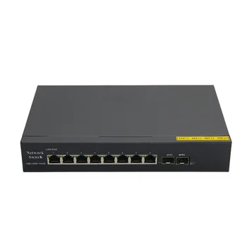 8 портов 10/100/1000 м Poe + 2 порта Uplink Ethernet-коммутатор Неуправляемый Poe-коммутатор