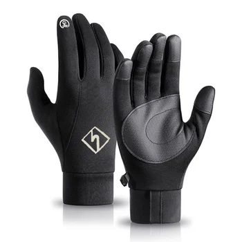 Теплые перчатки, Спортивные Зимние Ветрозащитные Плюшевые Утолщенные Перчатки для Фитнеса, Противоскользящие Перчатки для вождения Оптом