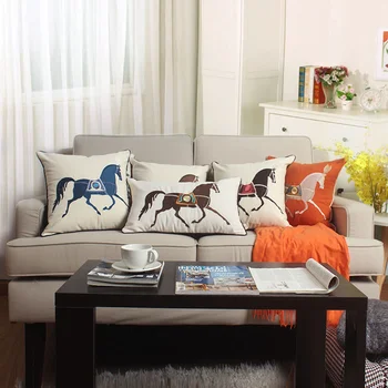 Современный Роскошный Дизайн Чехла для дивана с лошадиной подушкой, Вышитая Декоративная Наволочка, наволочка для стула, Декор для автокресла в домашней спальне