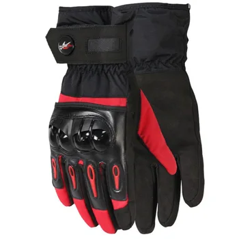 Профессиональные байкерские мотоциклетные перчатки, водонепроницаемые кожаные перчатки для мотокросса, зимние теплые мотоциклетные перчатки MTV-08