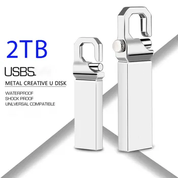 Новый USB флэш-накопитель 2 ТБ pen drive pendrive флешка 2 ТБ металлический u-диск memoria cel usb 3.0 stick подарок для телефона/ПК/автомобиля/телевизора с бесплатным логотипом