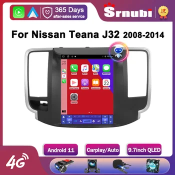 Srnubi Android 11,0 Автомобильный Радиоприемник Для Nissan Teana J32 2008-2014 2Din 4G WIFI GPS Carplay и авто 9-дюймовый Мультимедийный плеер Головное устройство