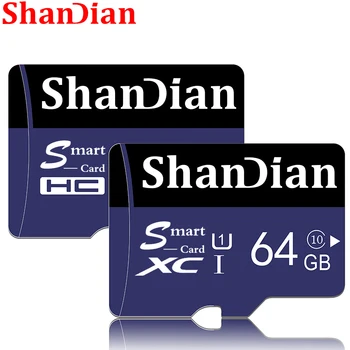 ShanDian Оригинальная 64 ГБ 32 ГБ SD-карта SD/TF Флэш-карта 16 ГБ 8 ГБ Фиолетовая Карта Памяти Smart Class10 Smartsd TF-Карта для Телефона